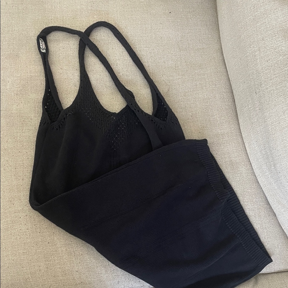 Black Knit Tank Dress
